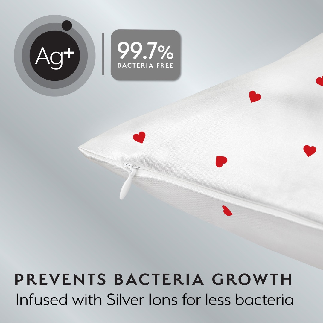 SC Hjarta satín koddaver gjafasett 3