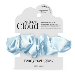 Silver Cloud - Santorini Overs. Schrunchie Blue
