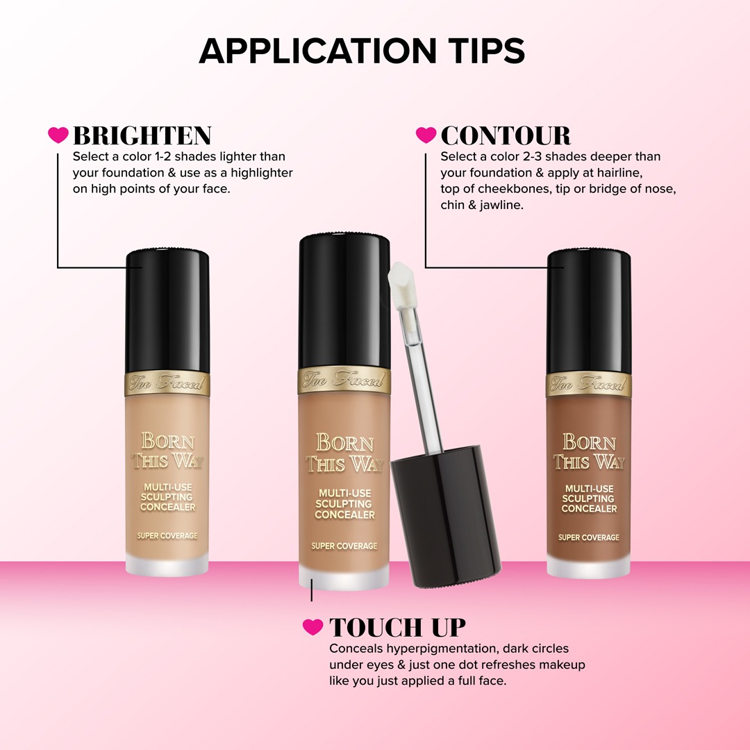 Too Faced - Born This Way Super Coverage Multi-Use Concealer (fleiri litir) - Image 6