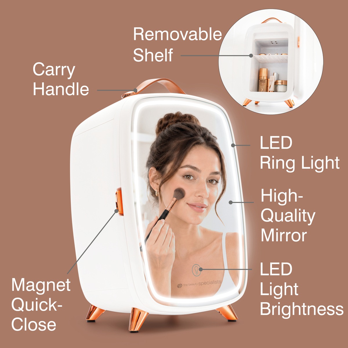 Rio Beauty - Beauty Skincare Fridge With Mirror - Image 6
