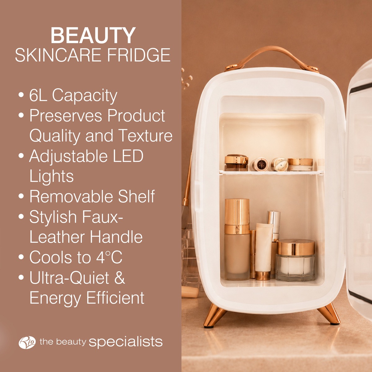 Rio Beauty - Beauty Skincare Fridge With Mirror - Image 5