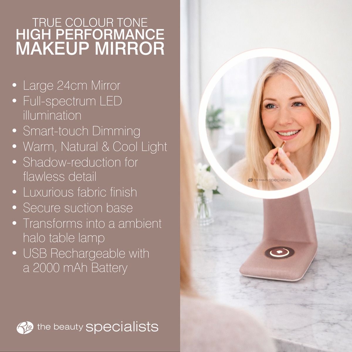 Rio Beauty- TrueColour High Performance Makeup Mirror - Image 4