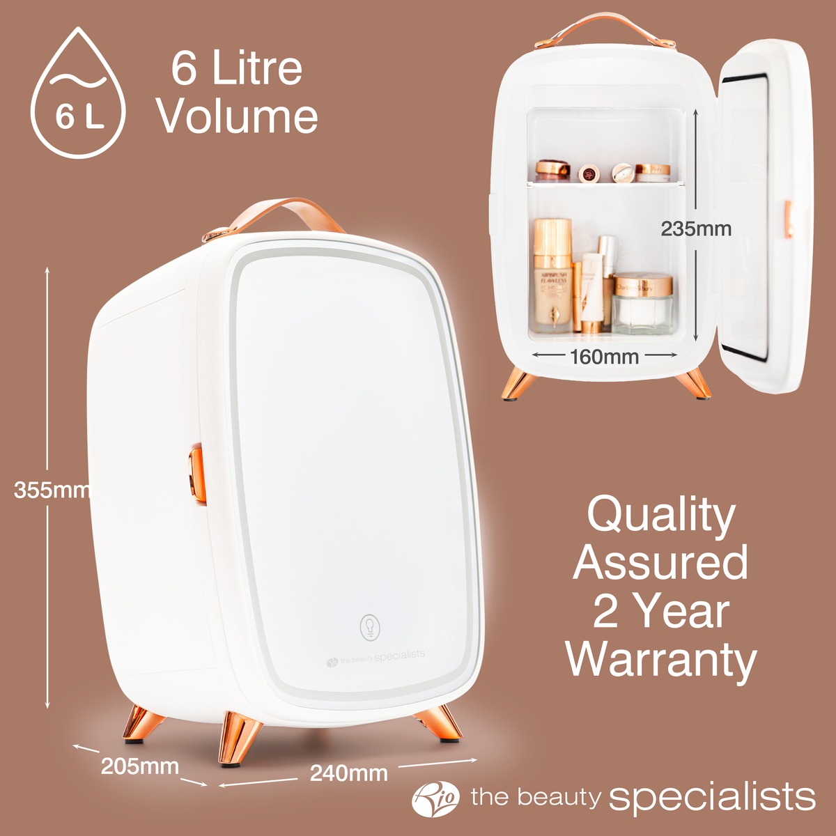 Rio Beauty - Beauty Skincare Fridge With Mirror - Image 4