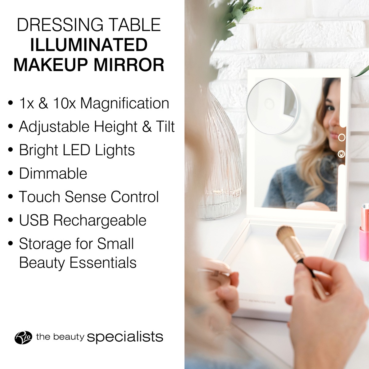 Rio Beauty - Home & Away Dressing Table Make Up Mirror - Image 5