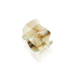 Balmain - Cellulose Acetate Pince à Cheveux Extra Small MARBLE
