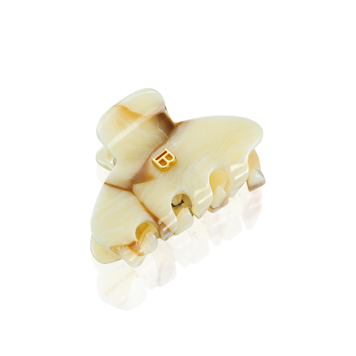 Balmain - Cellulose Acetate Pince à Cheveux Small Marble - Image 1