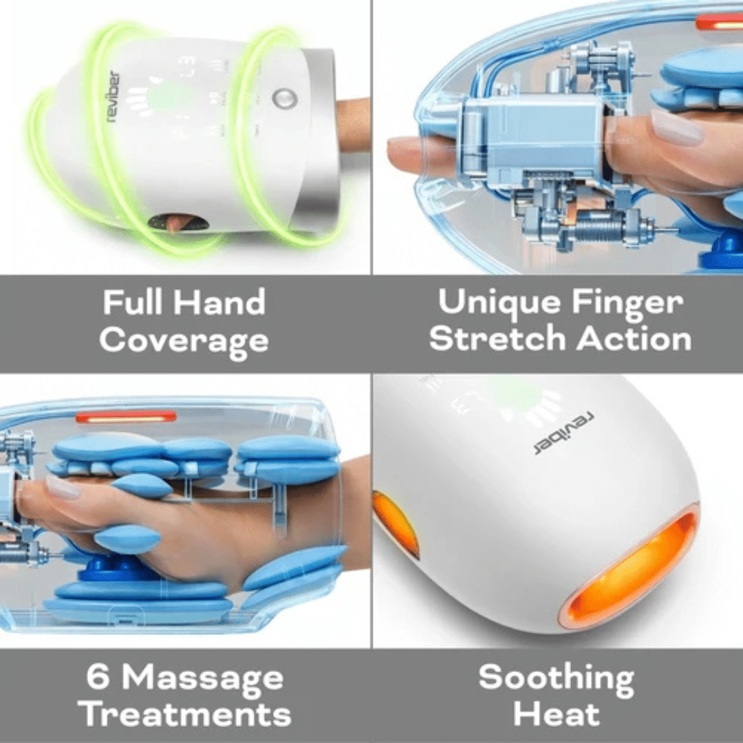 Reviber - Reviber Hand Spa Massager with Heat & Finger Stretch - Image 4